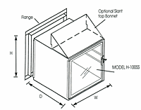 Dimensional Drawing of Stainless Steel Pass-Thru H100SS Series